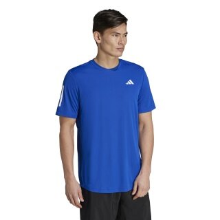 adidas Tennis-Tshirt Club 3-Streifen royalblau Herren