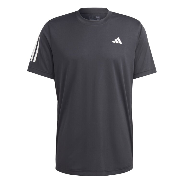 adidas Tennis-Tshirt Club 3-Streifen schwarz Herren