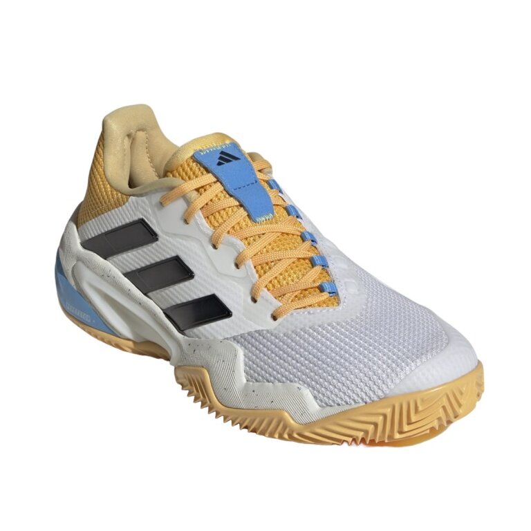 adidas Tennisschuhe Barricade 13 Clay/Sandplatz 2024 weiss/schwarz/orange Damen