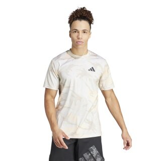 adidas Trainings-Tshirt Train Essentials Seasonal Camo sandbraun/grau Herren