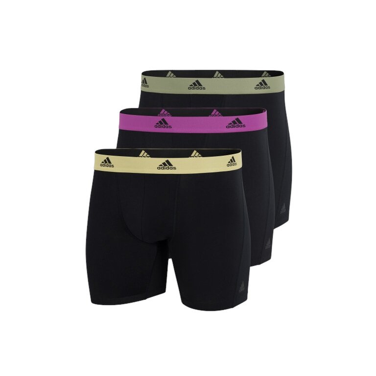 adidas Unterwäsche Boxershorts Brief mehrfarbig schwarz - 3 Stück