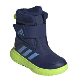 adidas Winterstiefel Winterplay C 2024 (Klettverschluss) dunkelblau/grün Kinder