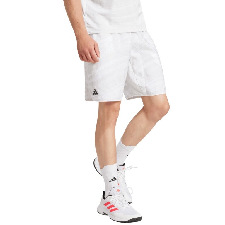 adidas Tennishose Club Climacool Graphic Shorts 7in kurz weiss/grau Herren