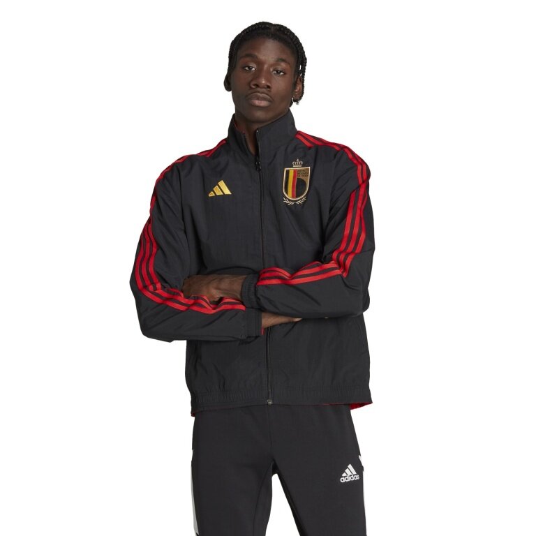 adidas Trainingsjacke Belgium Anthem Wendejacke Stehkragen schwarz rot Herren online bestellen