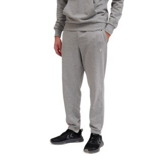 hummel Freizeithose hmlPULSE Sweat Pant (Baumwolle, hoher Tragekomfort) lang grau Herren