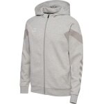 hummel Kapuzenpullover hmlTRAVEL Full-Zip Hoodie (weicher Sweatstoff) hellgrau Herren