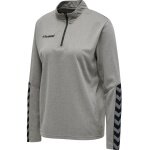 hummel Sport-Langarmshirt hmlAUTHENTIC Half-Zip Sweatshirt (gestricktem Polyester) grau Damen