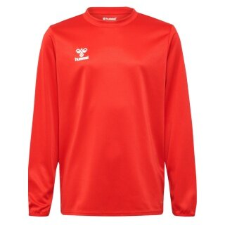hummel Sport-Langarmshirt hmlESSENTIAL Sweatshirt (Interlock-Stoff) rot Kinder