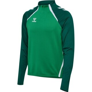 hummel Langarmshirt hmlLEAD 2.0 Half Zip (rec. Polyester, hohe Atmungsaktivität) grün Herren