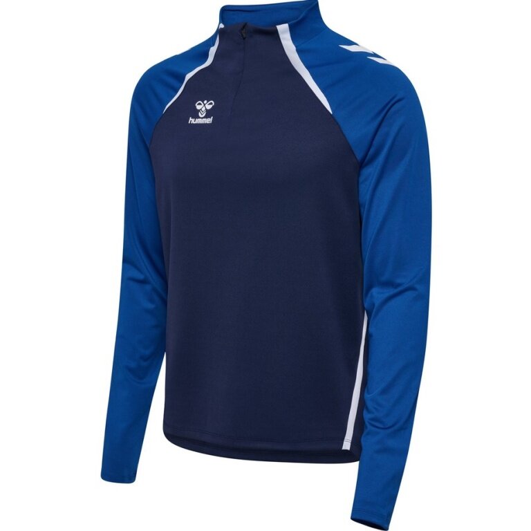 hummel Langarmshirt hmlLEAD 2.0 Half Zip (rec. Polyester, hohe Atmungsaktivität) marineblau/blau Herren