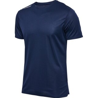 hummel Lauf-Shirt hmlRUN Jersey (atmungsaktiv, optimale Bewegungsfreiheit) navyblau Herren