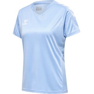 hummel Sport-Shirt hmlCORE XK Poly Jersey (robuster Doppelstrick) Kurzarm hellblau Damen
