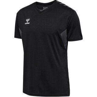 hummel Sport-Tshirt hmlAUTHENTIC Jersey (100% Polyester) Kurzarm schwarz Herren