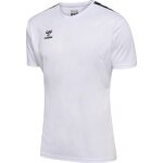 hummel Sport-Tshirt hmlAUTHENTIC Jersey (100% Polyester) Kurzarm weiss/schwarz Herren