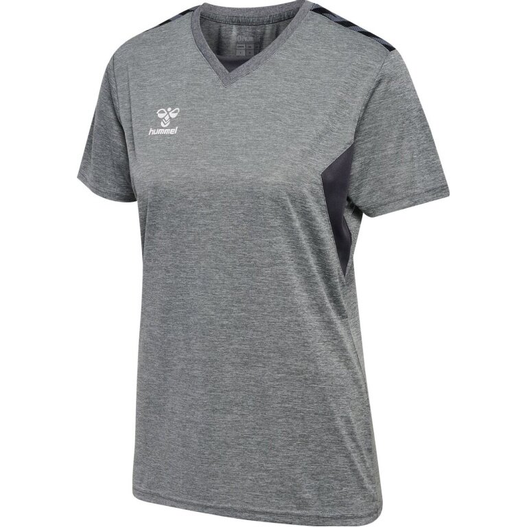 hummel Sport-Shirt hmlAUTHENTIC Jersey (100% Polyester) Kurzarm grau Damen