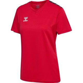 hummel Sport-Shirt hmlAUTHENTIC Jersey (100% Polyester) Kurzarm rot Damen