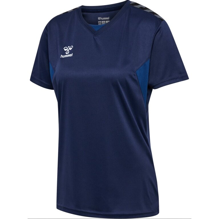 hummel Sport-Shirt hmlAUTHENTIC Jersey (100% Polyester) Kurzarm marineblau Damen