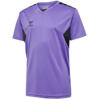 hummel Sport-Tshirt hmlAUTHENTIC Jersey (100% Polyester) Kurzarm violett/schwarz Kinder