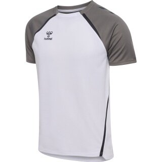 hummel Sport-Tshirt hmlLEAD 2.0 Jersey (rec. Polyester, schnelltrocknend) weiss/grau Herren