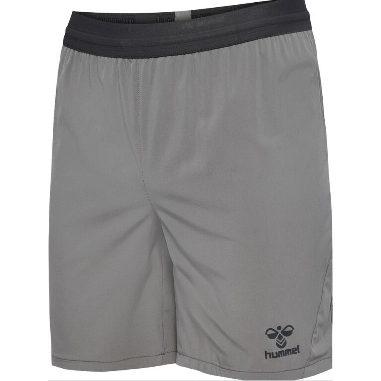 hummel Sporthose hmlPRO Training Short (hohe Atmungsaktivität, schnelltrocknend) kurz grau Herren