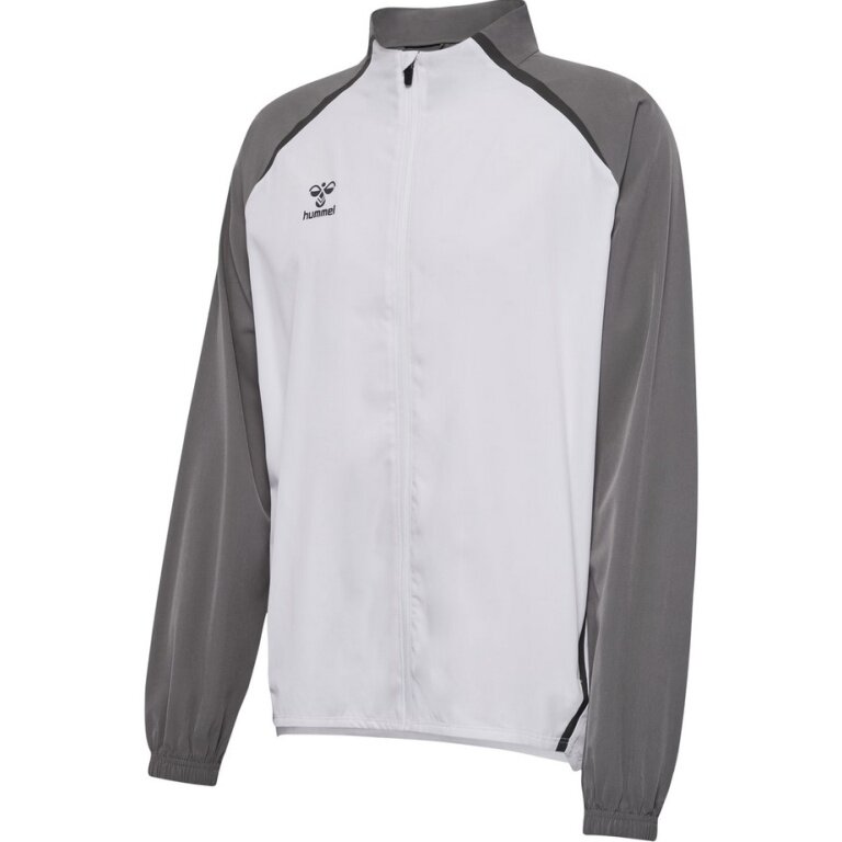 hummel Trainingsjacke hmlLEAD 2.0 Woven Full Zip (rec. Polyester) weiss/steelgrau Herren