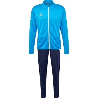 hummel Trainingsanzug hmlPROMO Suit (Jacke und Hose) hellblau/marineblau Herren