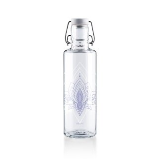 soulbottles Trinkflasche just breathe Glas (Glasflasche, Keramikdeckel, Edelstahlbügel) 600ml transparent