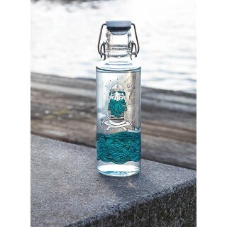 soulbottles Trinkflasche soulsailor Glas (Glasflasche, Keramikdeckel, Edelstahlbügel) 600ml transparent