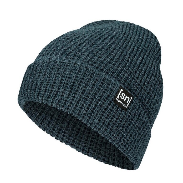 super natural Wintermütze City Beanie (Merinowolle, ideale Thermoregulation) blau - 1 Stück