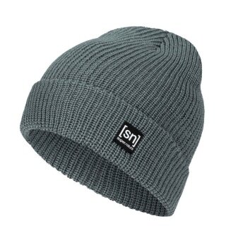 super natural Wintermütze Merino Basic Beanie (Merinowolle, idealer Wärmeschutz) grün - 1 Stück