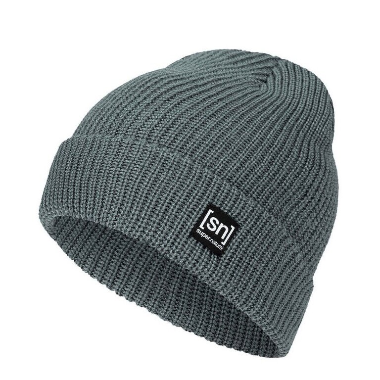 super natural Wintermütze Merino Basic Beanie (Merinowolle, idealer Wärmeschutz) grün - 1 Stück