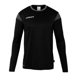 uhlsport Langarmshirt Squad 27 (100% Polyester) schwarz/anthrazitgrau Herren