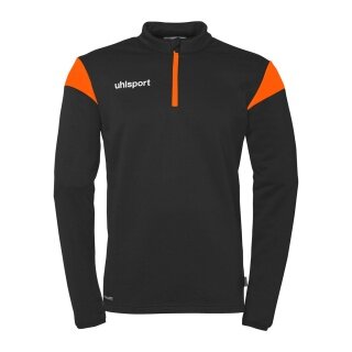 uhlsport Langarmshirt Ziptop Squad 27 (Stehkragen) schwarz/orange Herren