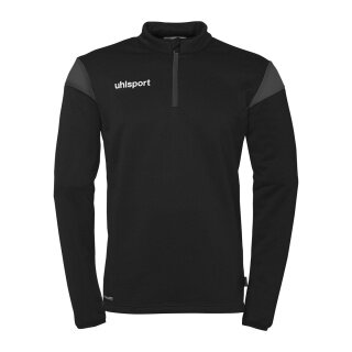 uhlsport Langarmshirt Ziptop Squad 27 (Stehkragen) schwarz/anthrazitgrau Herren