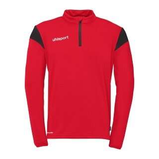 uhlsport Langarmshirt Ziptop Squad 27 (Stehkragen) rot/schwarz Kinder