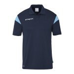 uhlsport Sport-Polo Squad 27 (100% rec. Polyester) marineblau/skyblau Herren