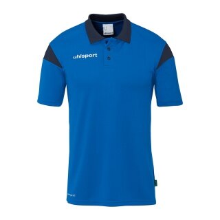 uhlsport Sport-Polo Squad 27 (100% rec. Polyester) azurblau/marineblau Herren