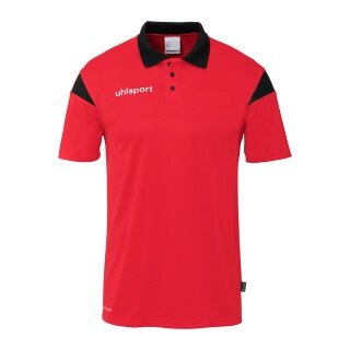 uhlsport Sport-Polo Squad 27 (100% rec. Polyester) rot/schwarz Kinder