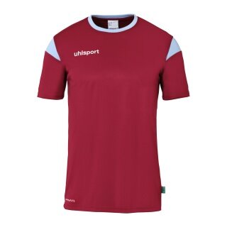 uhlsport Sport-Tshirt Squad 27 (100% Polyester) bordeaux/skyblau Kinder